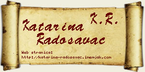 Katarina Radosavac vizit kartica